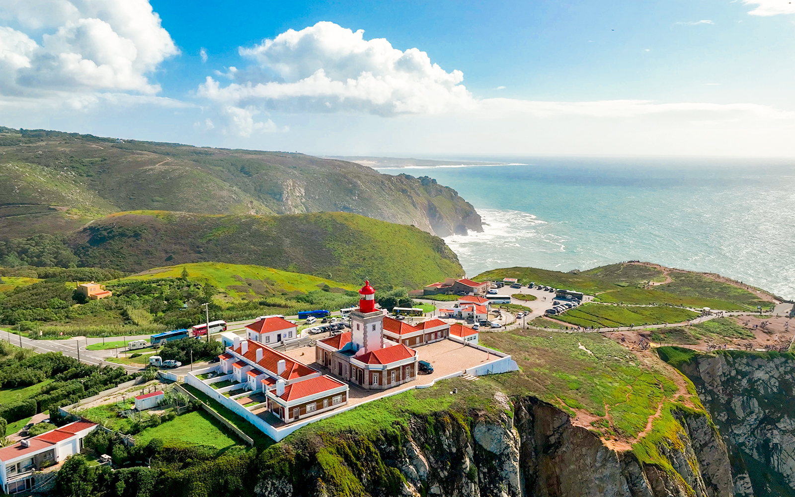 Cabo da Roca cliffs, the westernmost point of continental Europe, overlooking the Atlantic Ocean during the Lisbon Immersive Day Tour by Lux Motion.